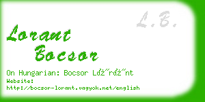 lorant bocsor business card